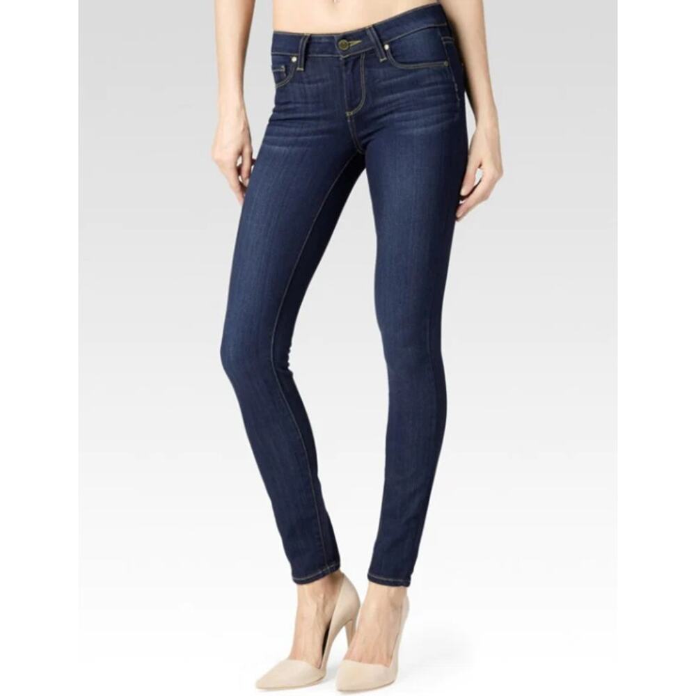 Paige Dark Wash Super Mid-Rise Stretchy Verdugo Ultra Skinny Denim Jeans Size 24